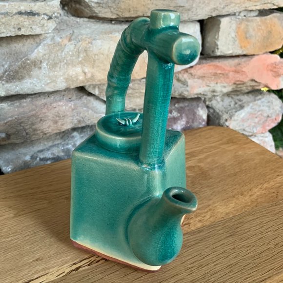 VTG Asian Teapot Ceramic Bamboo Tea Pot - Picture 5 of 13